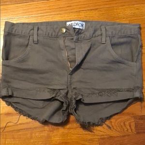 Wild fox army green jean shorts